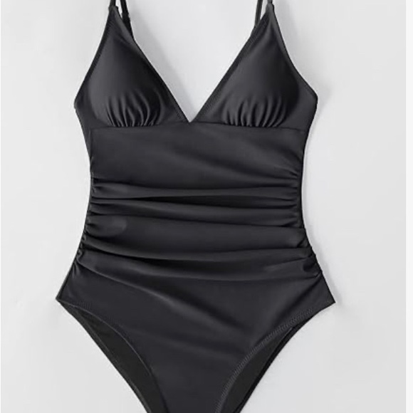 CUPSHE Women's One Piece Swimsuit Tummy Control V Neck Bathing Suits NWT - Picture 7 of 7